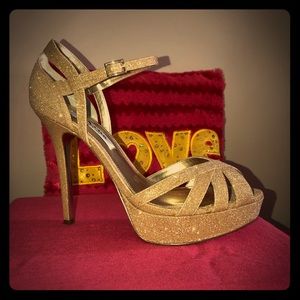 Nina Gold Glitter Stiletto